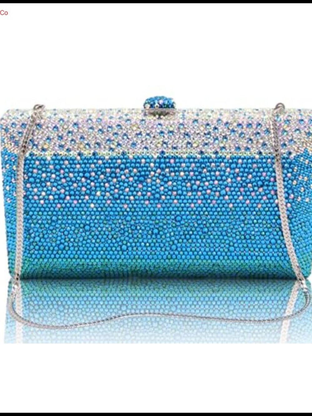 Crystal Clutch Purses Rhinestone Bride Wedding Party Evening Bag AB Stone Box